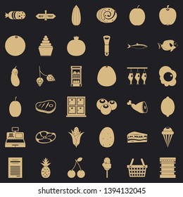 Meat icons set. Simple style of 36 meat vector icons for web for any design