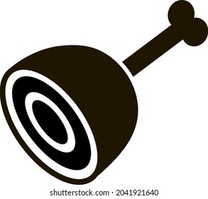Vector de iconos de carne. Iniciar sesión en el fondo blanco.