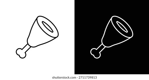 Símbolo de Vector de iconos de carne con líneas de trazo editables para Diseños web