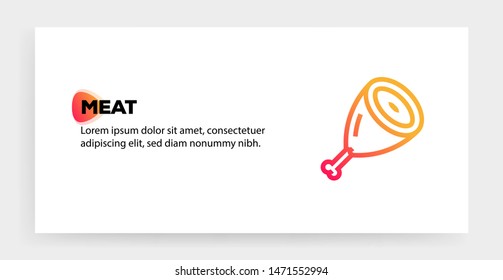 MEAT AND ILLUSTRATION ICON CONCEPT