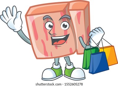 Meat for ingredient food with shopping mascot.