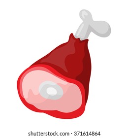 meat isolated illustration on white background