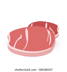 meat isolated on white background