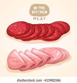 Meat Isolated Set : Vector Illustration