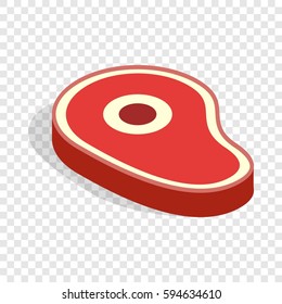 Meat isometric icon 3d on a transparent background vector illustration