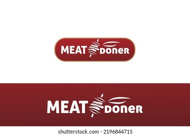 Meat Kebab Doner Grill Fast Food Catering Company Store Logo Design