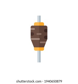 Meat, Kebab Flat Icon Logo Illustration Vector Isolated. Fast Food and Restaurant Icon-Set. Suitable for Web Design, Logo, App, and Upscale Your Business.