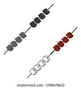 Meat kebab icon of vector illustration for web and mobile