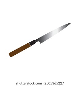 meat kitchen knife vector illustration