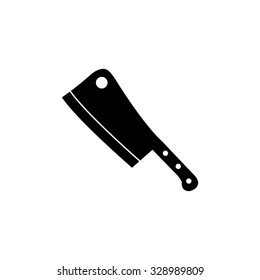 Meat knife - black vector icon