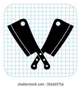Meat knife - black  vector icon