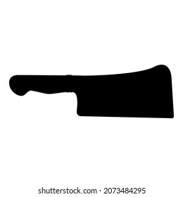 Meat knife Cleaver kitchen icon black color vector illustration flat style simple image