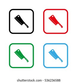 Meat knife  - color vector icon