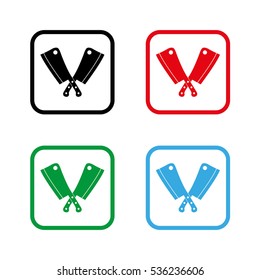 Meat knife  - color vector icon
