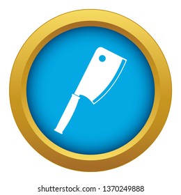 Meat knife icon blue vector isolated on white background for any design
