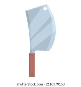 Meat knife icon cartoon vector. Cook party. Food fire