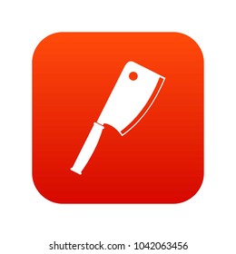 Meat knife icon digital red for any design isolated on white vector illustration