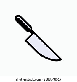 Meat Knife Icon. Kitchenware Symbol - Vector.