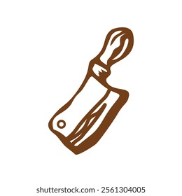 meat knife icon logo design template