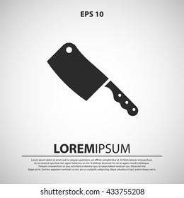 meat knife icon. meat knife sign
