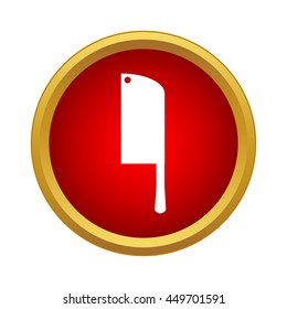 Meat knife icon in simple style on a white background