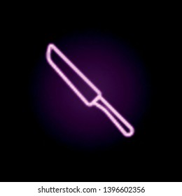 meat knife neon icon. Elements of restaurant set. Simple icon for websites, web design, mobile app, info graphics