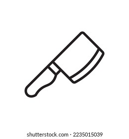 Meat Knife Outline Icon Vector Illustration