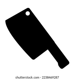 meat knife vector icon isolated on white background, vector illustration, cookware, kitchenware 