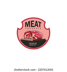 Meat label badge and emblem design template