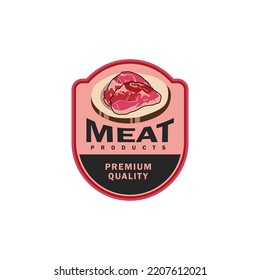 Meat Label Logo Template Design Concept