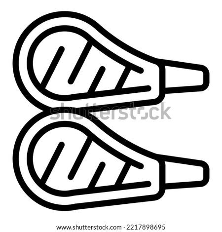 Meat lamb icon outline vector. Steak bbq. Fresh pork