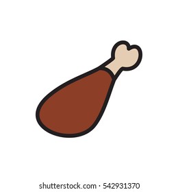 meat leg icon illustration isolated vector sign symbol