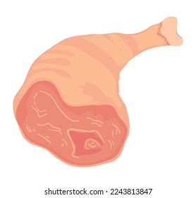 Fleischbein-Symbol einzeln auf Design