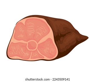 meat leg pork icon isolated
