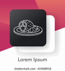 meat line icon