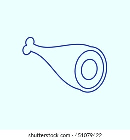 Meat Line icon. Eps-10.