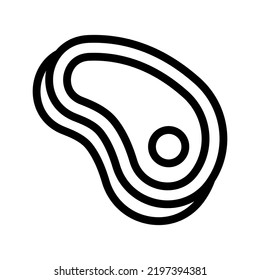 meat line icon illustration vector graphic 