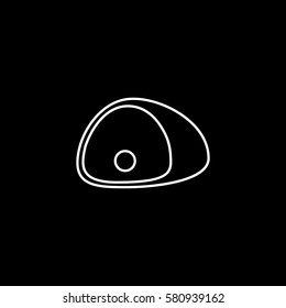 Meat Line Icon On Black Background