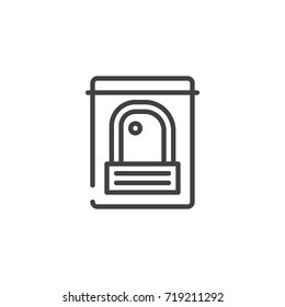 Meat line icon, outline vector sign, linear style pictogram isolated on white. Symbol, logo illustration. Editable stroke