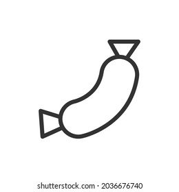 Meat line icon in trendy style. Stroke vector pictogram isolated on a white background. Meat premium outline icons.