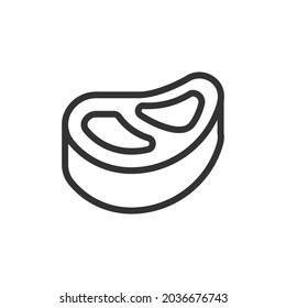 Meat line icon. Web symbol for web and apps. Sign design in outline style. Meat stroke object.