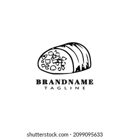 diseño de icono de caricatura logotipo de carne ilustración de vector aislado negro