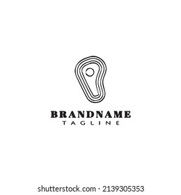 meat logo cartoon icon design template black modern isolated vector