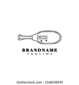 meat logo cartoon icon template black modern isolated vector illustration