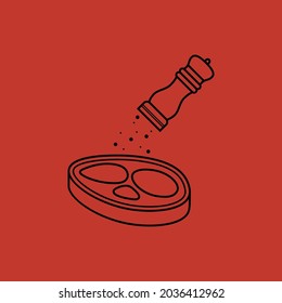 Meat logo design. Meat icon vector. Steak logo vector.