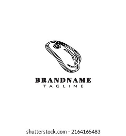 Design-Symbol für das Fleischlogo, schwarz, modern, einzelne Vektorgrafik