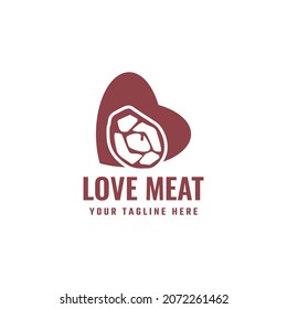 
meat logo. template, community sticker, seller emblem, meat based food vector illustration.