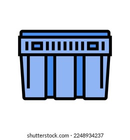 Farbsymbol für Fleischhaufen. Fleischfresszeichen. einzelne Symbolillustration