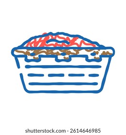 meat lug doodle icon sketch vector. meat lug sign. isolated symbol illustration