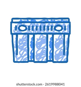 carnes lug ícone doodle esboço vetor. carnes lug sinal. símbolo isolado ilustração